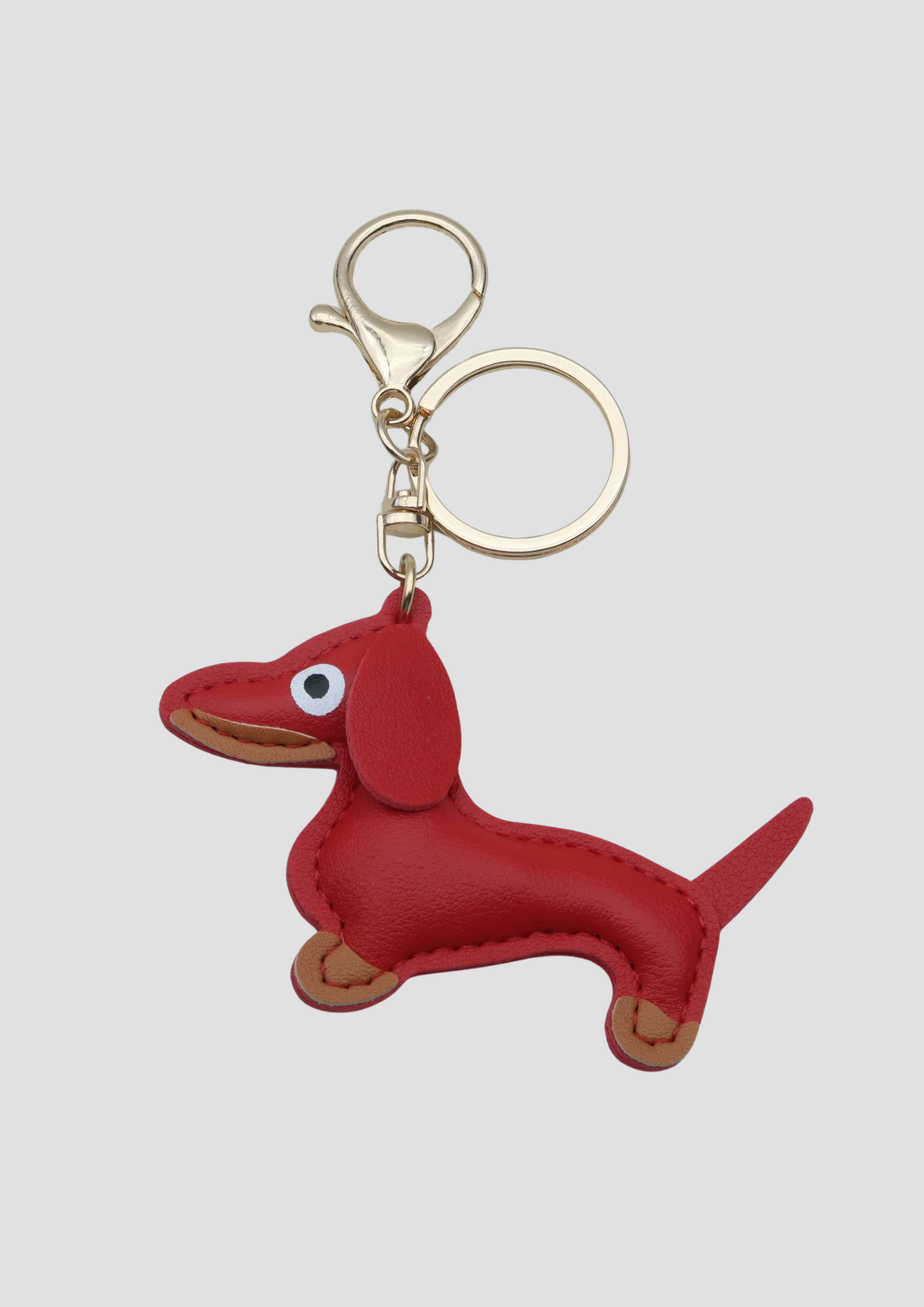 Dachs with Ring charm – elegant dachshund charm with sleek ring attachment