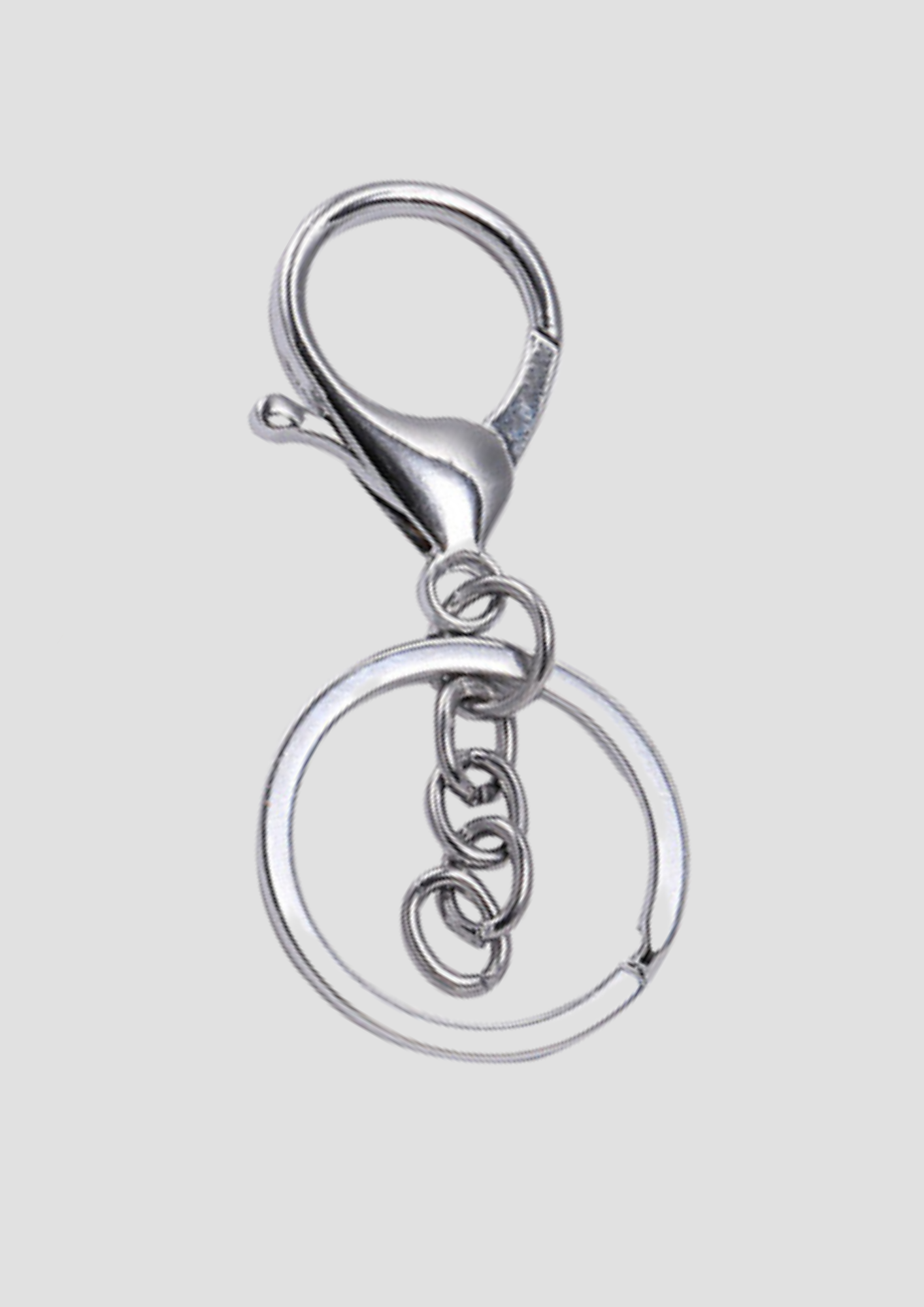 Silver keychain base from Ronja Studio – a clean, simple base for custom bag charms