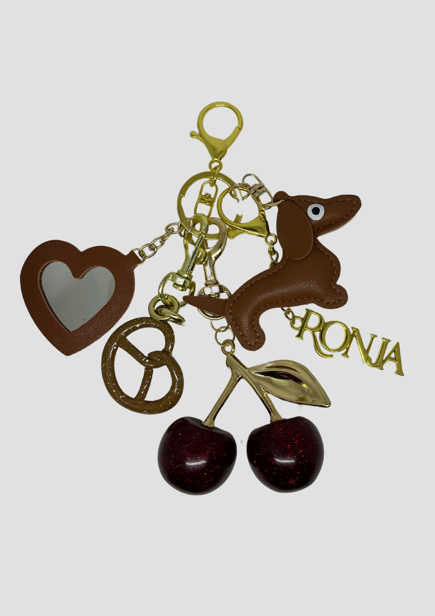 Ronja Noir bag charm – black and gold charm set with bold style from Ronja Studio